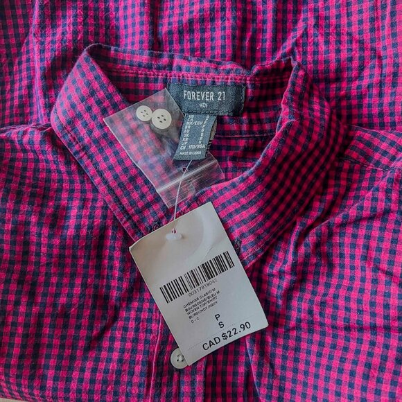 BNWT Forever 21 Chemise Classic Long Sleeved Shirt US S - Picture 4 of 7